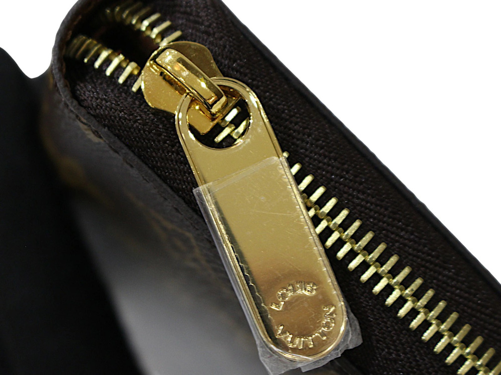 LOUIS VUITTON Zippy Wallet Monogram Brown Round Zipper Long Accessories